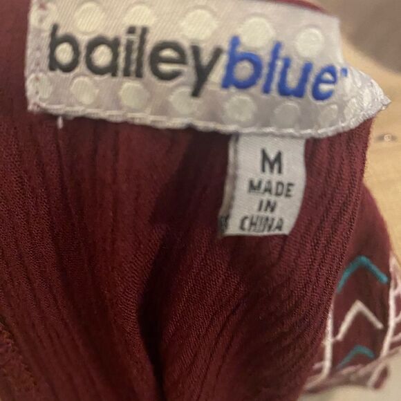 Bailey Blue Embroidered Beachy Dress sz Small - Picture 4 of 5